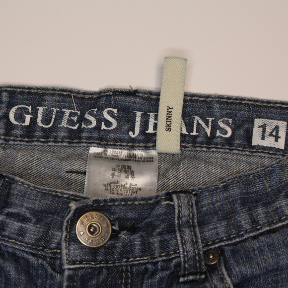 GUESS JEANS GIRLS SKINNY JEANS PANTS size 14 DENIM - Picture 3 of 5